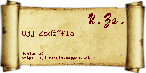 Ujj Zsófia névjegykártya