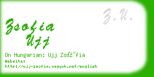 zsofia ujj business card